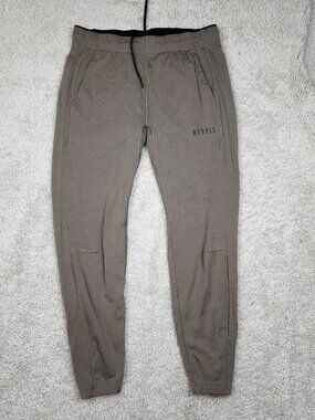 NOBULL Merino Wool Joggers Men's M Brown Performance Stretch Sweatpants Gym EUC
